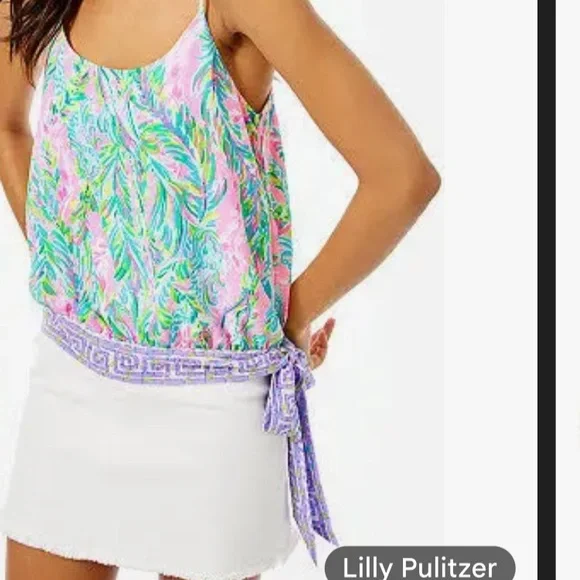 Ainsley top  size small unicorn of the sea by Lilly Pulitzer size small - Picture 2 of 6